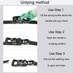 Motorcycle Ratchet Tensioner Cargo Bundling And Luggage Fixing Straps, 1m, 2m, 3m, 4m, 5m