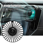 F11 Car USB Colorful Gradient Light Cooling Fan Automotive Interior, Black, Khaki