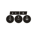 For Citroen C4L 2014-2018 Air Conditioning Door Lock Button Repair Sticker