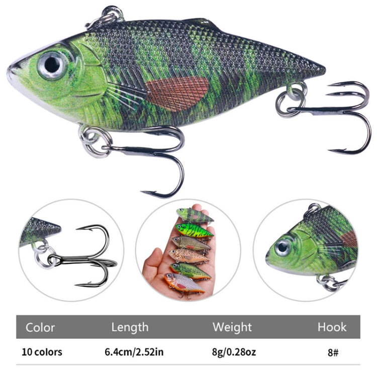 10colors /Set HENGJIA VI101 Painted VIB Dummy Lure Lua Submerged Baits, 6.4cm 8g