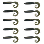 HENGJIA Curved-Tail Soft Dummy Bait Freshwater Fishing Lures, 5cm 10pcs /Pack, 6cm 10pcs /Pack, 7cm 10pcs /Pack