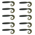 HENGJIA Curved-Tail Soft Dummy Bait Freshwater Fishing Lures, 5cm 10pcs /Pack, 6cm 10pcs /Pack, 7cm 10pcs /Pack