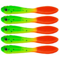 5pcs /Pack HENGJIA SO177 Dual Color Imitation Fishing Lure Freshwater Soft Dummy Bait, 7cm