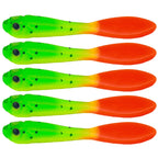 5pcs /Pack HENGJIA SO177 Dual Color Imitation Fishing Lure Freshwater Soft Dummy Bait, 7cm