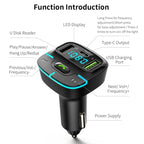 Car Bluetooth MP3 Player Ambient Light Charger, GZ03