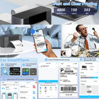 Phomemo PM245-BT Bluetooth Shipping Label Printer Support Labels Width  1- 4.6 Inch, EU Plug, US Plug, UK Plug