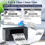 Phomemo PM245-BT Bluetooth Shipping Label Printer Support Labels Width  1- 4.6 Inch, EU Plug, US Plug, UK Plug