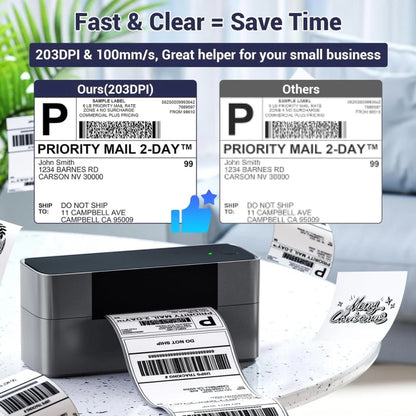 Phomemo PM245-BT Bluetooth Shipping Label Printer Support Labels Width  1- 4.6 Inch, EU Plug, US Plug, UK Plug