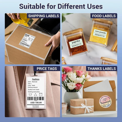 Phomemo PM245-BT Bluetooth Shipping Label Printer Support Labels Width  1- 4.6 Inch, EU Plug, US Plug, UK Plug