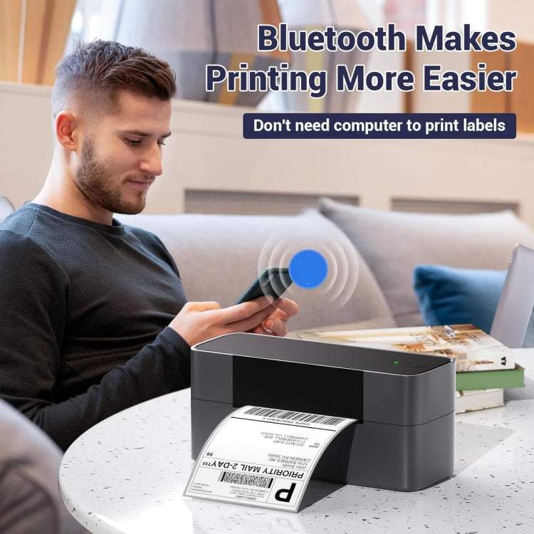 Phomemo PM245-BT Bluetooth Shipping Label Printer Support Labels Width  1- 4.6 Inch, EU Plug, US Plug, UK Plug