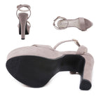 Women Sexy High Heels Chunky 14cm Waterproof Platform Sandals Show Shoes, 38, 40