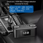 One To Four PD+QC Car Cigarette Lighter Multi-Port Mobile Phone Charger, Q5