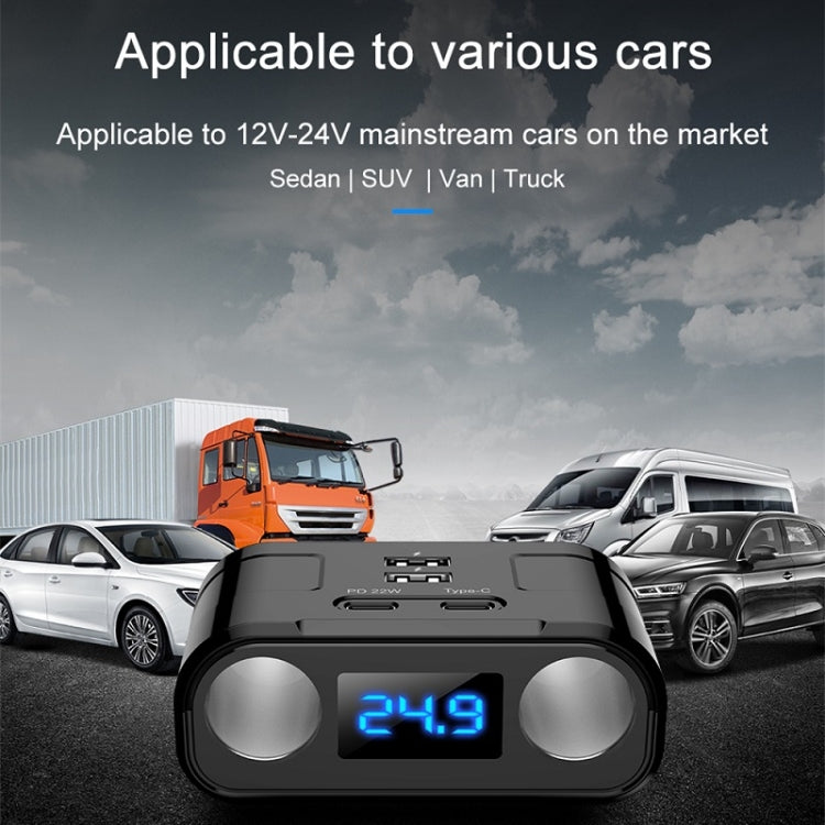 One to Four Car Charger Multifunctional Adapter Expansion Port, C2