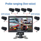 7 Inch Four-Way Monitor With Reverse Detection Digital Radar