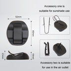 2 In 1 Car Glasses Holder Air Outlet Sun Visor Bill Holder