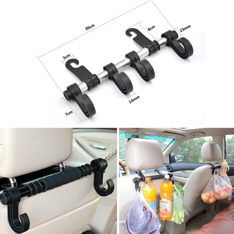 30cm Stainless Steel Extended Car Seat Back Hook Car Clothes Hanger
