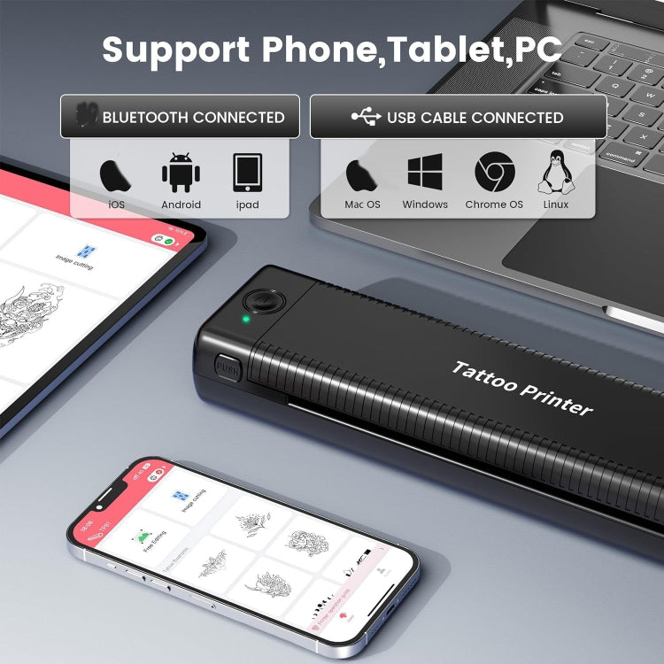 Phomemo TP81 A4 Wireless Thermal Printer Tattoo Template Printer, TP81 Tattoo Printer