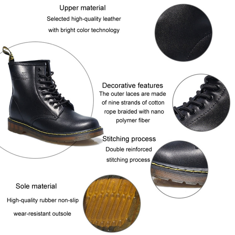 8 Holes Couple Martin Boots Outdoor Casual Workwear Short Boots, 36, 37, 38, 39, 40, 41, 42
