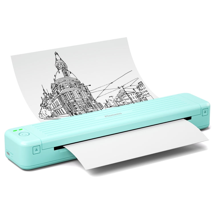 Phomemo P831 Bluetooth Portable Thermal Transfer Printer Support A4 / Letter / A5 / B5 Plain Paper Printing, Black, Pink, Blue, White, Green