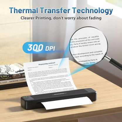 Phomemo P831 Bluetooth Portable Thermal Transfer Printer Support A4 / Letter / A5 / B5 Plain Paper Printing, Black, Pink, Blue, White, Green