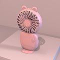 Summer Cartoon Pocket Handheld Stand Fan Rechargeable Silent Mini Fan
