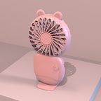 Summer Cartoon Pocket Handheld Stand Fan Rechargeable Silent Mini Fan