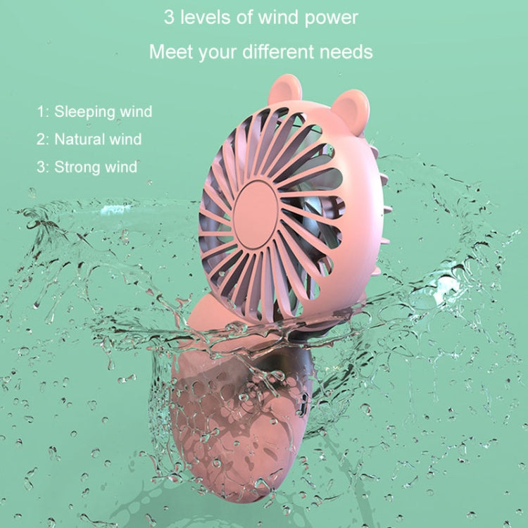 Summer Cartoon Pocket Handheld Stand Fan Rechargeable Silent Mini Fan