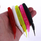 5pcs /Pack HENGJIA SO109 Spaghetti Worm Soft Bait Spiral Fishing Dummy Lures, 10cm 7g