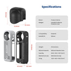 For Insta360 X4 AMagisn Silicone Protective Cover, Body Case + Lens Cover Black, Body Case + Lens Cover Gray, Body Case Black, Body Case Gray, Lens Cover Black, Lens Cover Gray