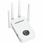 COMFAST 762AC 1200Mbps WiFi Signal Booster Dual Band WiFi Repeater with OLED Display Screen, CF-WR762AC