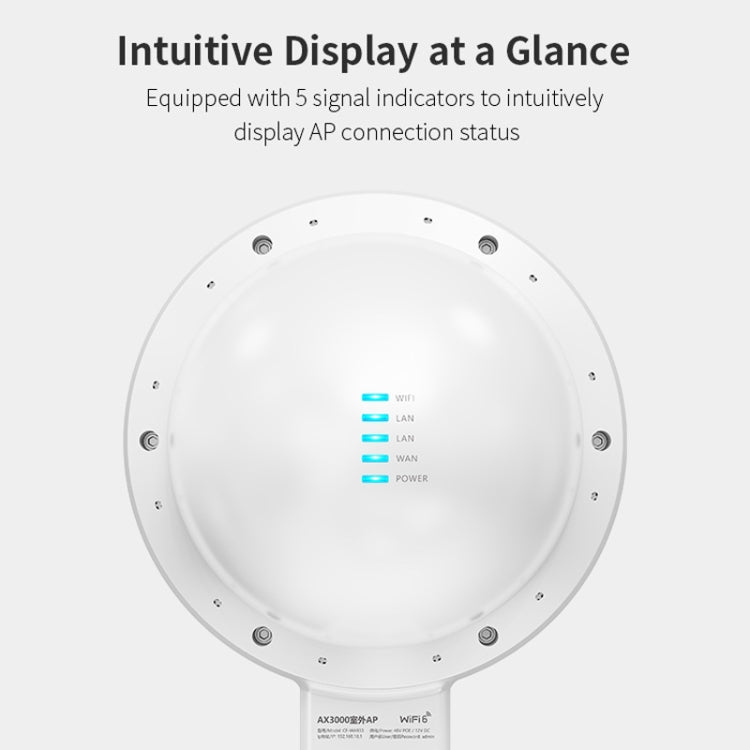 COMFAST WA933 Wi-Fi6  3000Mbps Outdoor Access Point Dual Band Waterproof Wireless Router Support VLAN, WA933 UK, WA933 EU, WA933 US