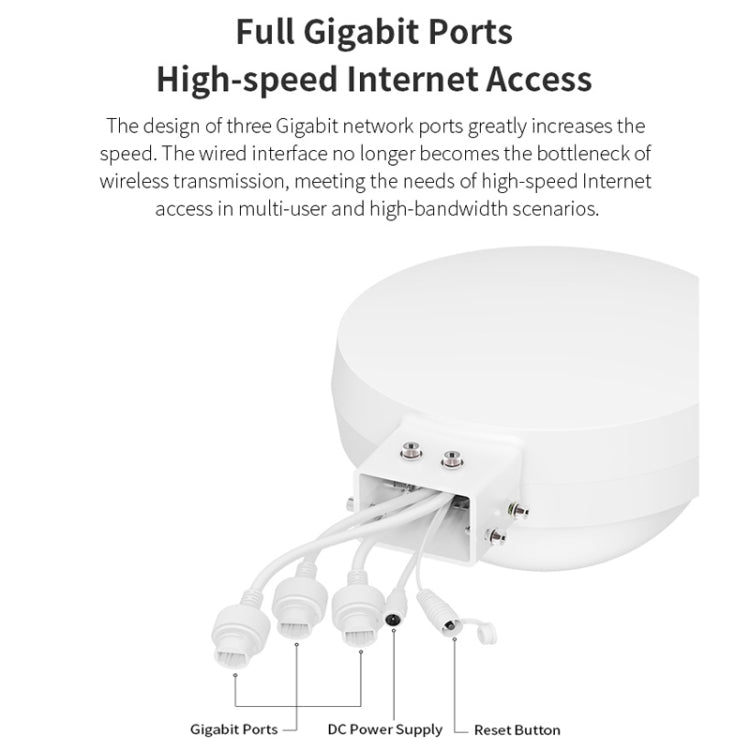 COMFAST WA933 Wi-Fi6  3000Mbps Outdoor Access Point Dual Band Waterproof Wireless Router Support VLAN, WA933 UK, WA933 EU, WA933 US