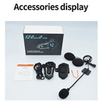Motorcycle Noise Reduction Waterproof Helmet Cycling Bluetooth Headphones, V11S