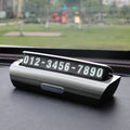 Hidden Luminous Temporary Parking Sign With Car Number, Silver, Imitation Wood Grain, Imitation Stone Pattern, Pure Black, Pure White