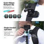 TELESIN Quick Release Universal Backpack Clip Magnetic Backpack Mounting Bracket