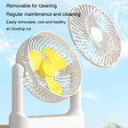 Portable Retractable USB Home Desktop Fan Large Wind Power Outdoor Ceiling Fan, Plug-in Model, Charging Model