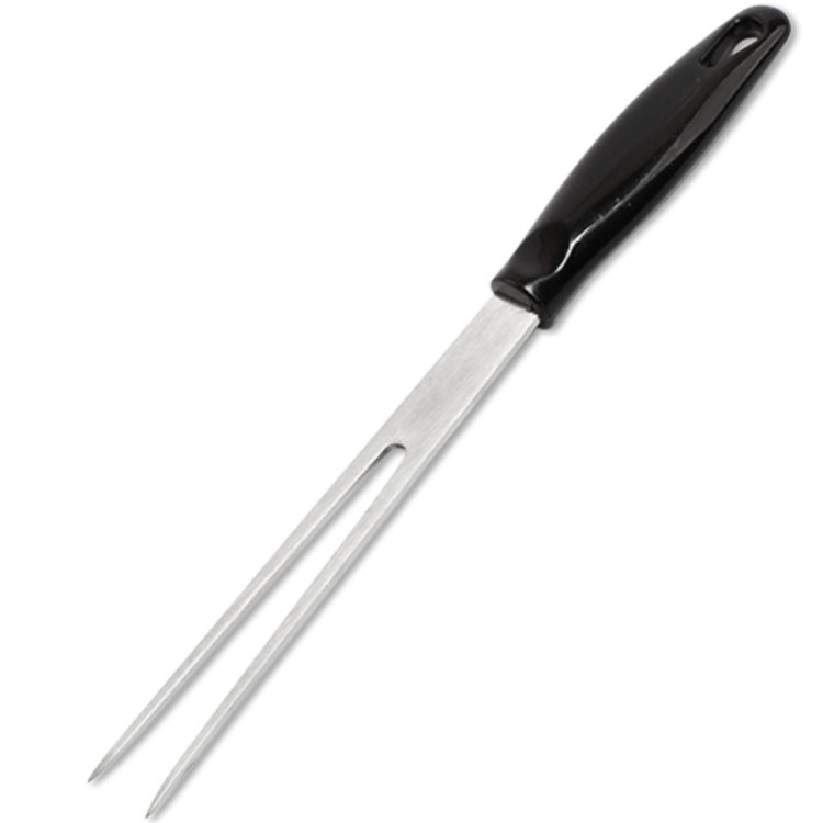 Outdoor Stainless Steel Barbecue Fork Food PP Handle Meat Spork