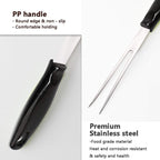 Outdoor Stainless Steel Barbecue Fork Food PP Handle Meat Spork