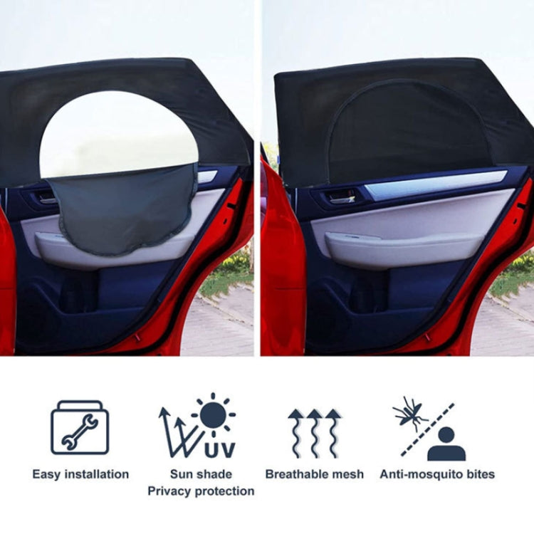 Car Sun Protection Anti-mosquito Window Zipper Sunshade, Front Window (Main+Auxiliary), Rear Window (Left+Right)