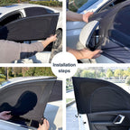 Car Sun Protection Anti-mosquito Window Zipper Sunshade, Front Window (Main+Auxiliary), Rear Window (Left+Right)