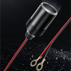 12/24V Car Battery To Cigarette Lighter Female Base Power Supply Cable, 1m, 4m