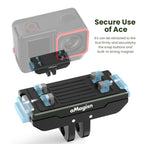 AMagisn Metal Magnetic Quick Release + Top Cover, For Insta360 Ace / Ace Pro / X5 / X3 / X2 / GoPro HERO12 Black, Metal+Top Cover
