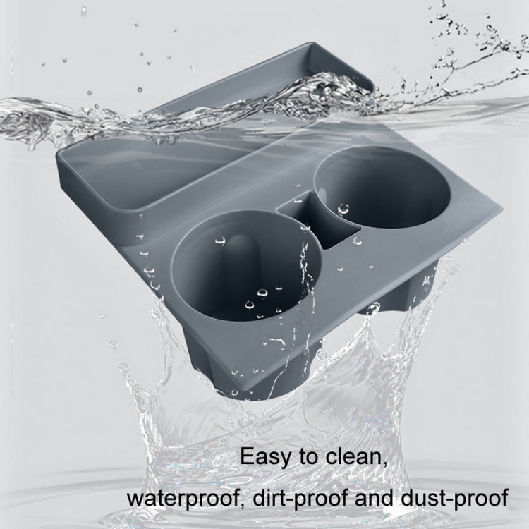 For Tesla Model3/Y Central Water Cup Limiter Silicone Coaster, Black, Gray, Pink