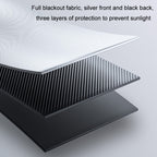 Car Summer No-punch Retractable Titanium Silver Sunshade Curtain, 40x60cm, 40x125cm, 45x125cm, 50x125cm
