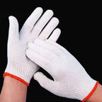12pairs Labor Protection Wear-Resistant Cotton Gloves Thickened Construction Site Work Gloves, 400G, 500G, 600G, 750G