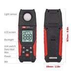 Digital Light Meter Illuminance Lux Meter Backlight LCD Display 0.1-200000LUX/0.01-20000FC Light Sensor Tester, TA630A