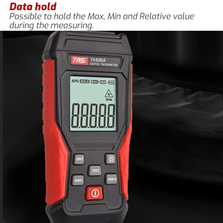 Laser Tachometer Digital Display Measuring Speed Meter, TA500A Optical Measurement