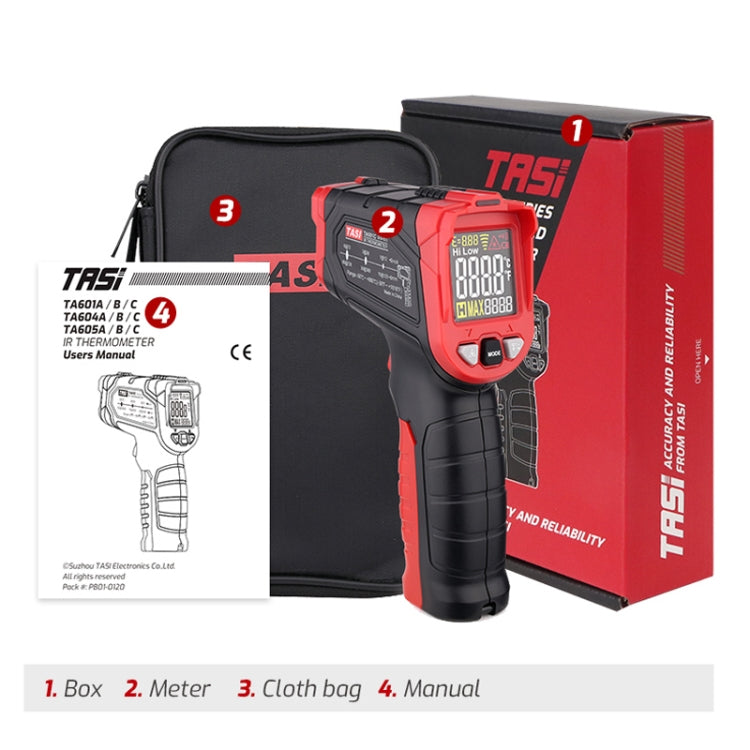 Infrared Thermometer Electronic Color Screen Thermometer, TASI TA601C -50-880 Degrees Celsius