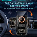 15W QI Protocol Wireless Car Charger Smart Induction Phone Holder, Black, Silver