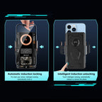15W QI Protocol Wireless Car Charger Smart Induction Phone Holder, Black, Silver